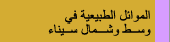 الموائل الطبيعية فى وسط و شمال سيناء